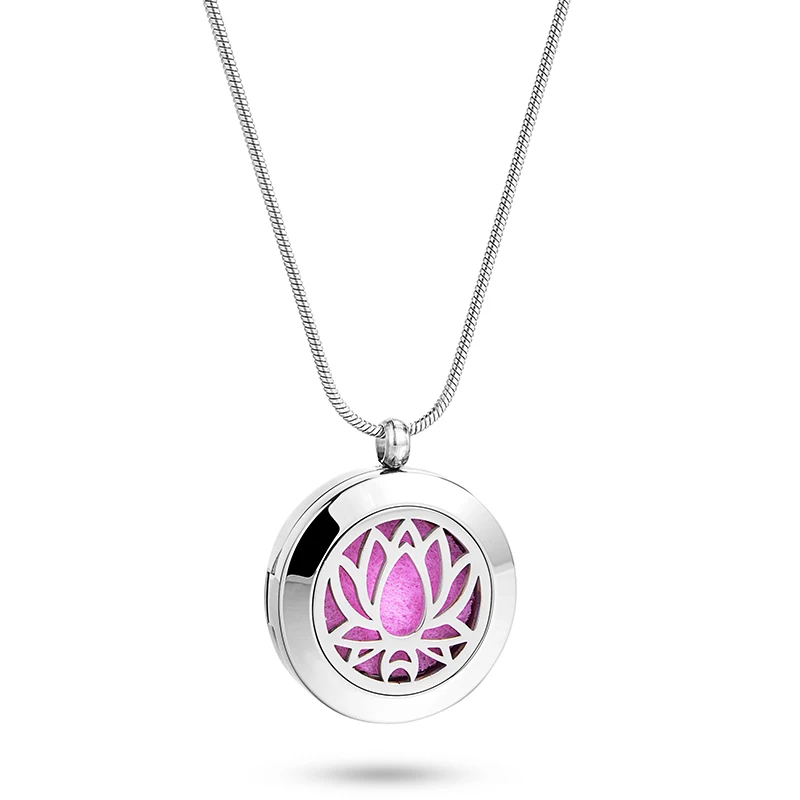 

1Pc 45cm Snake Chain Stainless Steel Aroma Necklace Diffuser Oil Pendant Necklace For Women Jewelry Gift