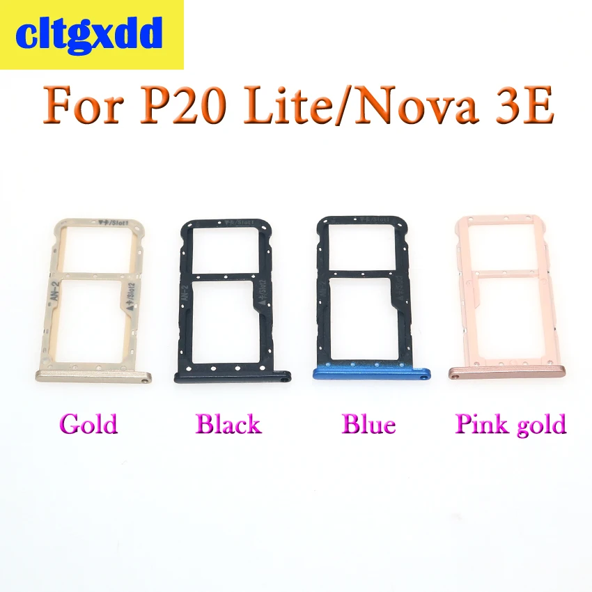 

Cltgxdd 1 шт. для Huawei P20 Lite / Nova 3e лоток для SIM-карты Micro SD адаптер гнездо для двух SIM-карт запасные части