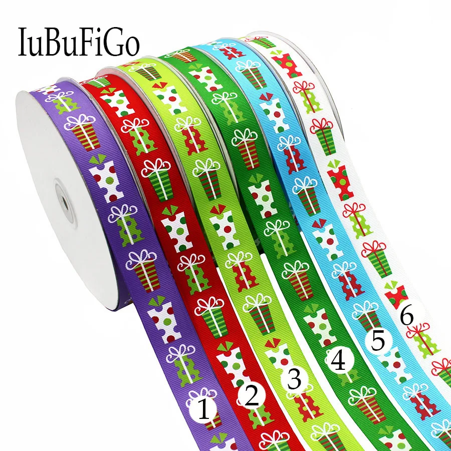 

[IuBuFigo] Christmas Ribbon Grosgrain Gift Packing Printed Tape For Decoration 9mm & 25mm 10Y