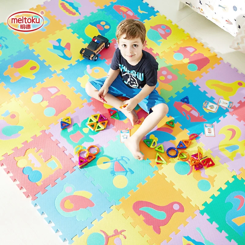 Meitoku baby EVA пенопластовый игровой коврик головоломка/Блокировка транспортировки