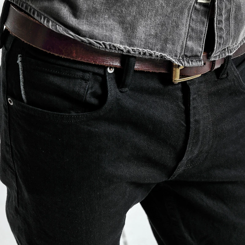 SIMWOOD 2017 Новинка зимы Redline джинсы Для мужчин Slim Fit черные туфли высокого качества