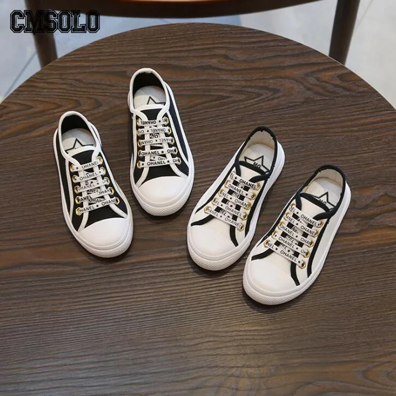CMSOLO Children Sneakers Autumn New Arrival Casual Walking School Shoes Girls Boys Fashion Black White Flat Infants Kid | Детская одежда