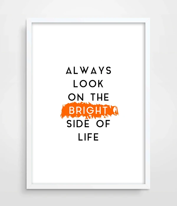 Типографическая печать всегда выглядит на яркой стороне жизни смешная Цитата