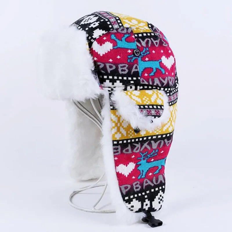 Бесплатная Доставка Леди Зима Бомбардировщик Hat Открытый Теплый Искусственного