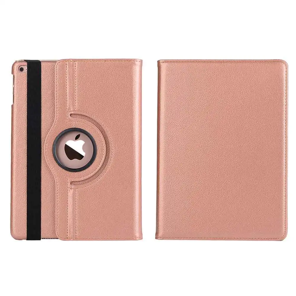 Rose Gold 360 Вращающийся Защитный чехол для iPad 2/3/4 Чехол(9,7 дюйма старого образца) Folio кожаный Fundas со стилями ручка+ защитная пленка на экран - Цвет: Rose Gold