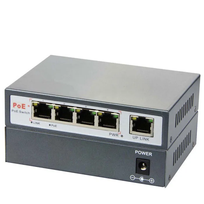 4 портовый коммутатор poe + 1 порта настольный fast ethernet 5 rj45 сетевой питания 48 В вход