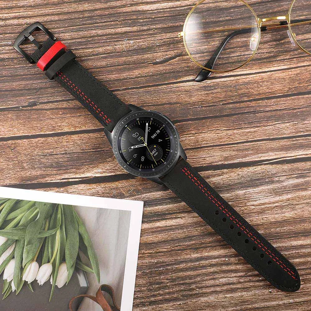Ремешок Bandream из натуральной кожи для Samsung Galaxy Watch 42 мм/Active Active2 40 мм 44 быстросъемный