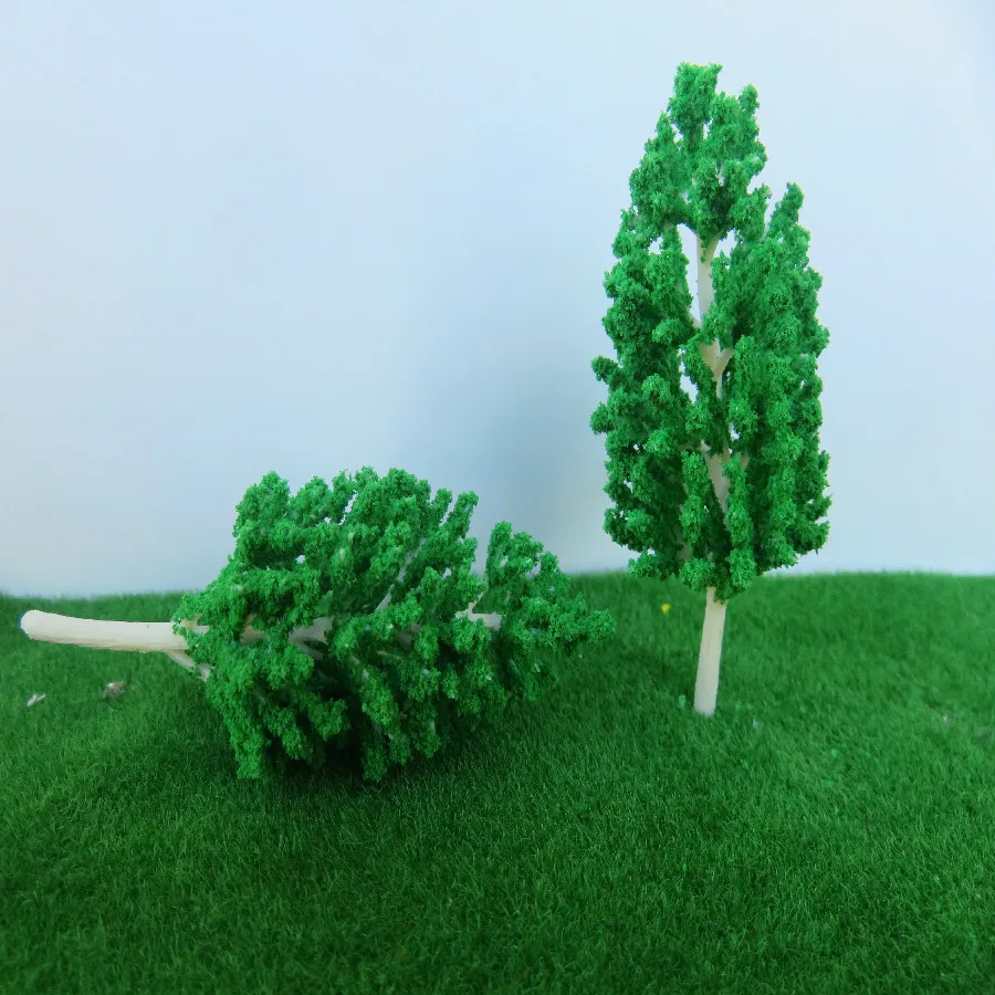 20pcs/lot plastic green model pine tree white arm for HO OO G N scale train layout in building maker China | Игрушки и хобби