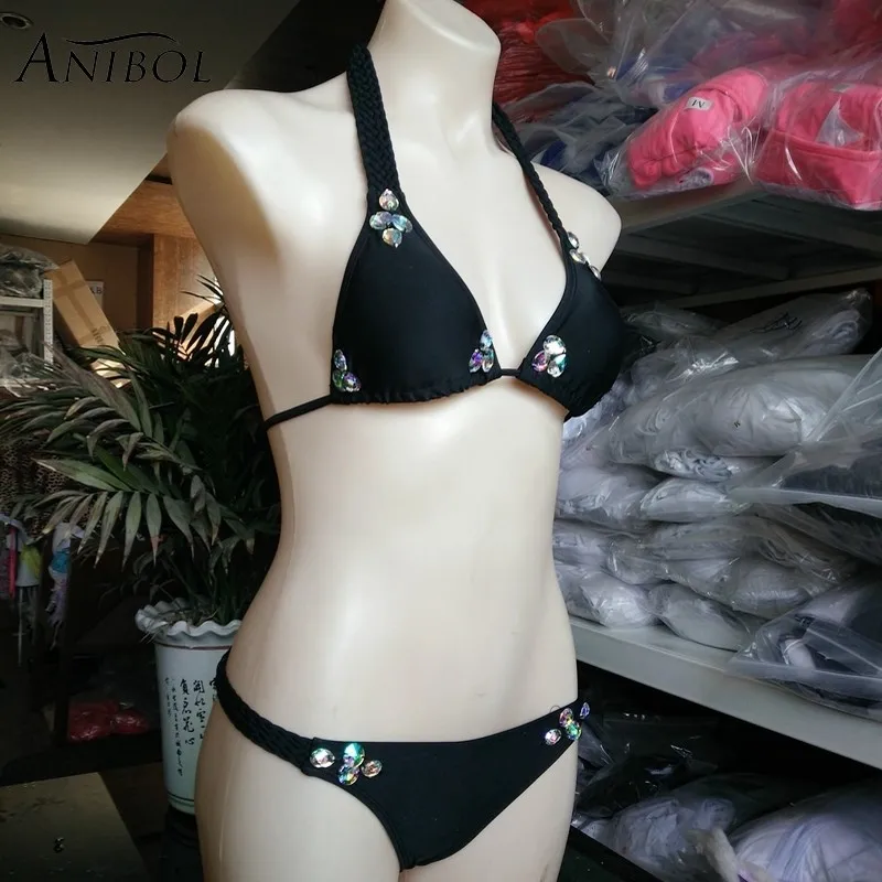 Anibol 2017 роскошный горный хрусталь сексуальное бикини Кристальный бриллиант