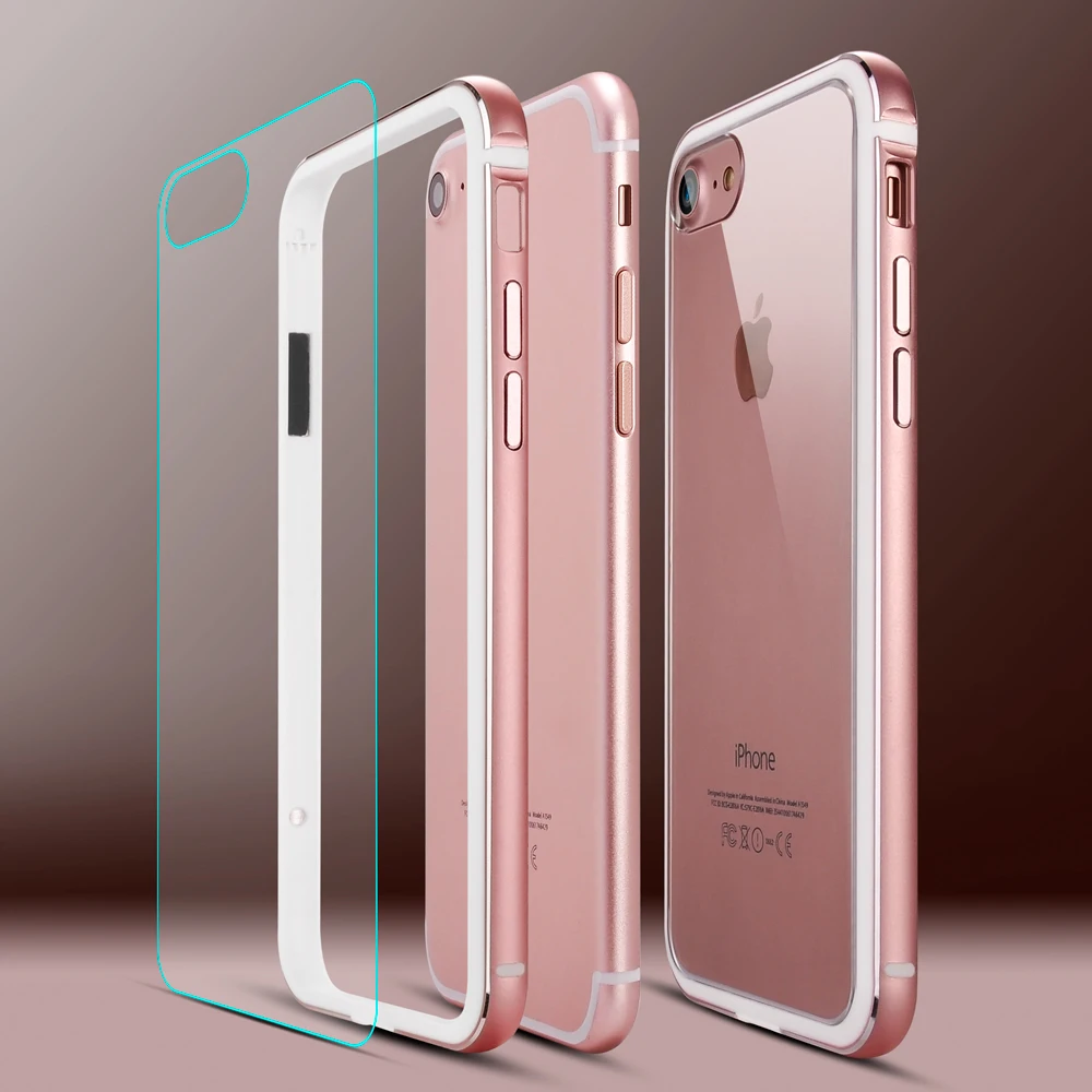 Чехол Roybens для iPhone 7 роскошный силиконовый металлический Гибридный чехол с краями