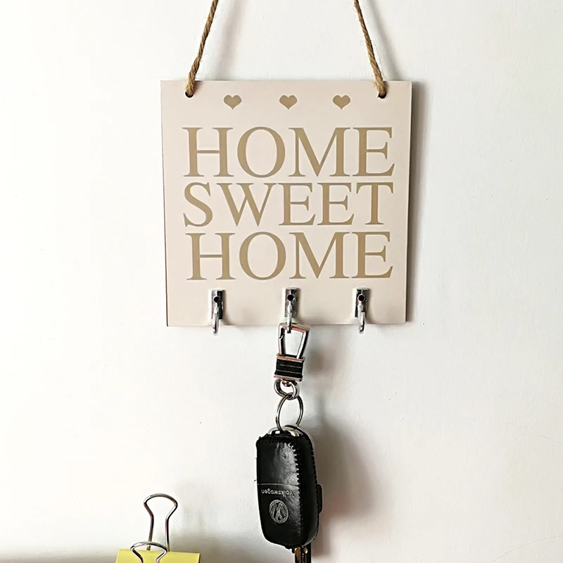 Настенный держатель для ключей и шляп настенная вешалка хранения Home Sweet Декор