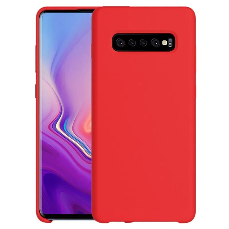 Жидкостный Мягкий силиконовый чехол для samsung S8 S9 S10 плюс роскошный протектор