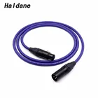 Бесплатная доставка, однокристаллический кабель haldan 7N OCC, 3pin XLR Male-3pin XLR Female, соединительный кабель с вилкой NEUTRIK