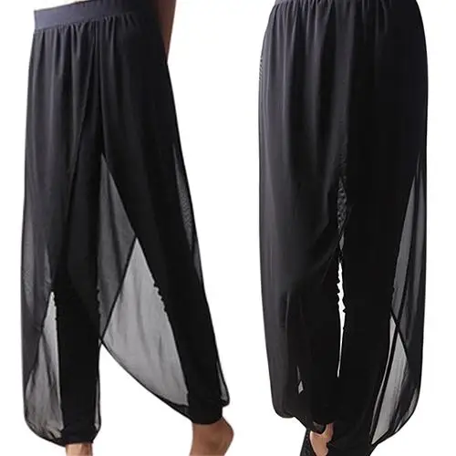 

Women Ladies Chiffon Jointing Herem Pants Casual Baggy Loose Summer Trousers