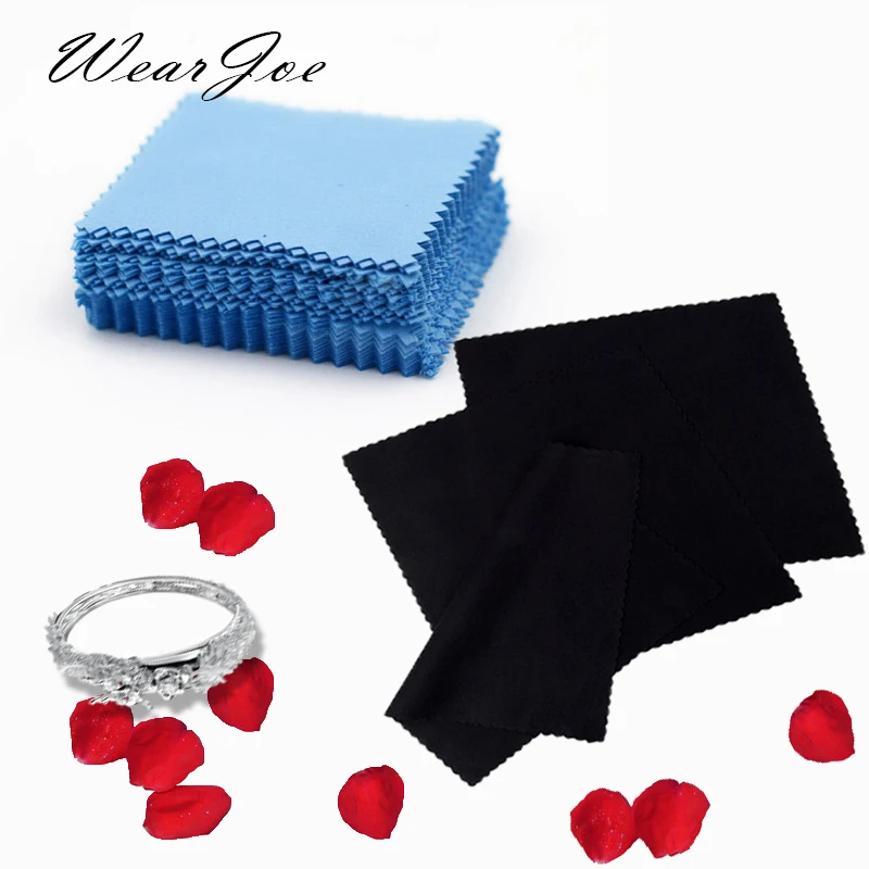 100 шт./лот чистящая ткань из микрофибры золотого и серебряного цвета для