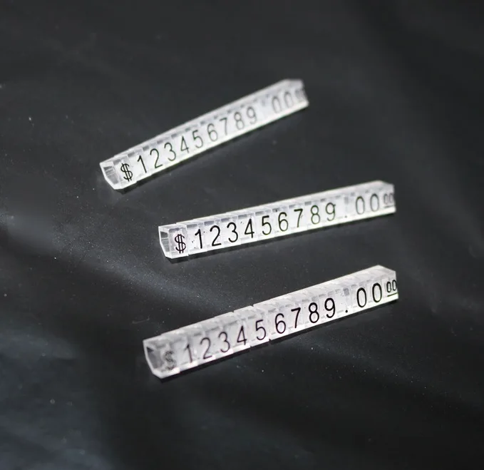 

20Pieces/Lot 45x5xmm Jewelry Watches Garment Price Card Tags Transparent Dollar Price Card