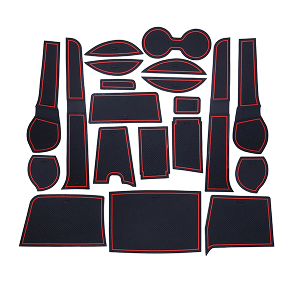 

for Toyota Fortuner SW4 2016 2017 2018 Anti-Slip Rubber Cup Cushion Door Groove Mat 20Pcs Car Accessories Car Styling Stickers