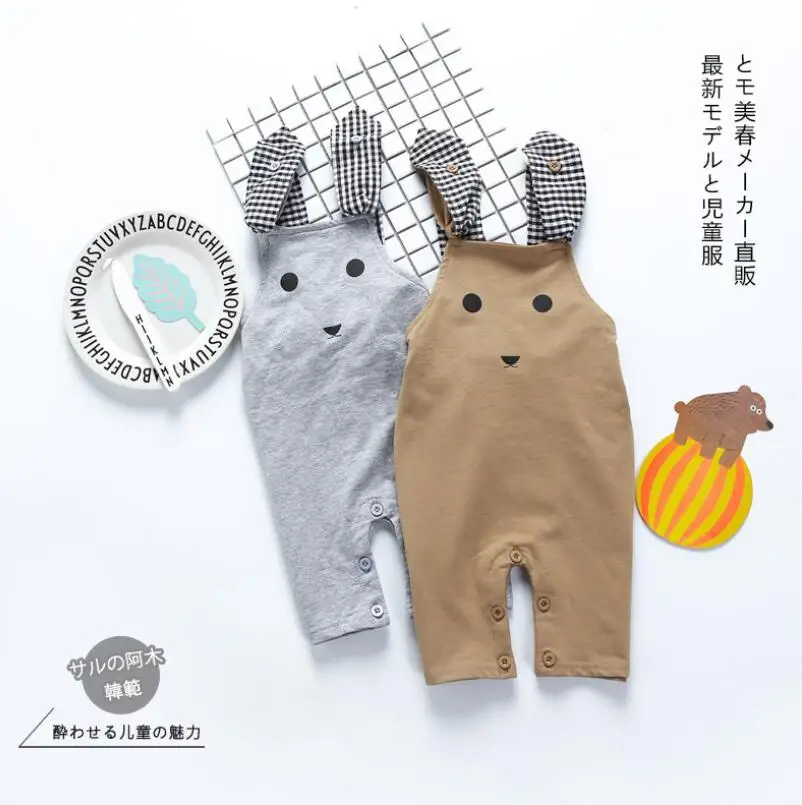 Новые детские комбинезоны с рисунками из мультфильмов без рукавов кроличьими