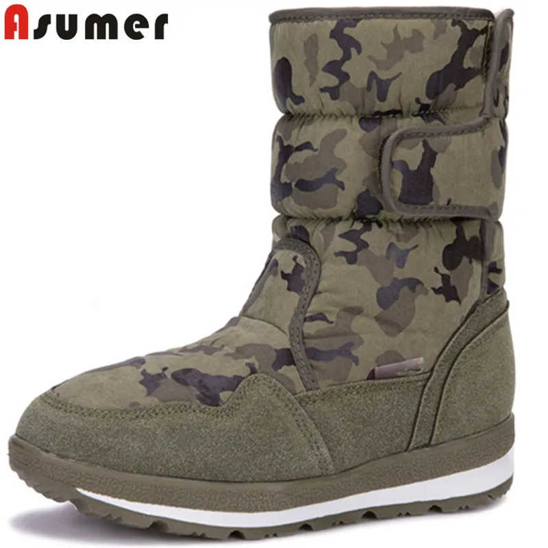 ASUMER/2020 популярные новые зимние ботинки женские повседневные удобные с круглым