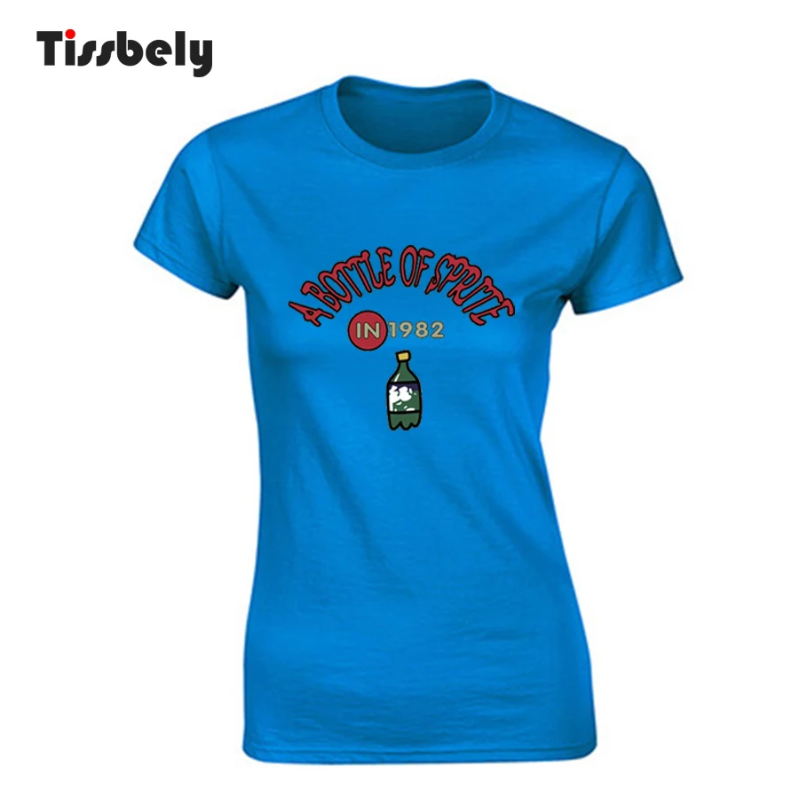 Женская футболка из хлопка Tissbely с круглым вырезом и забавными короткими рукавами