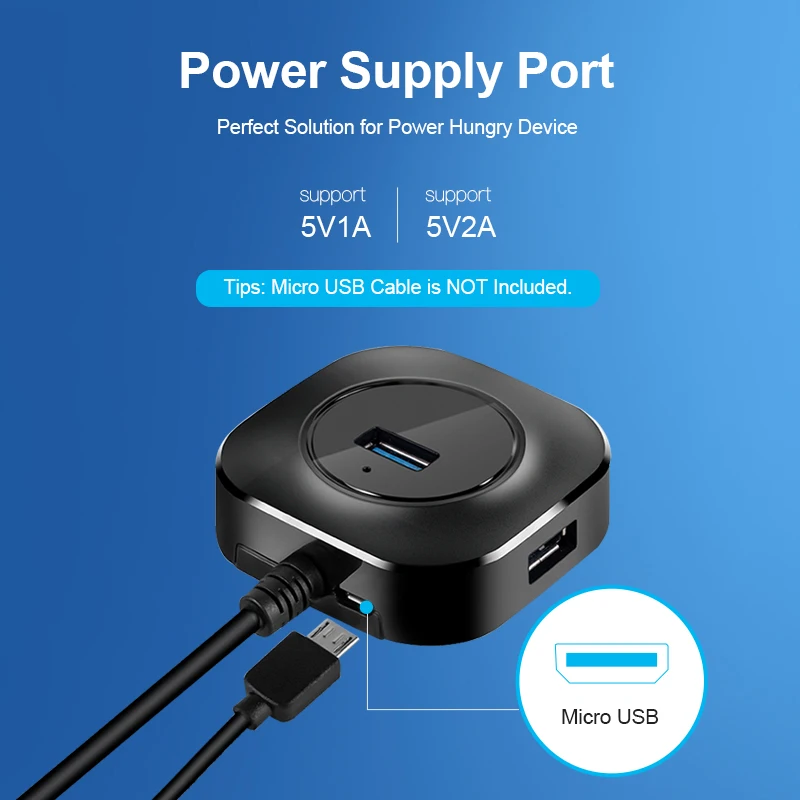 Мульти USB концентратор 3 0 сплиттер мини 4 порта расширитель Micro hab