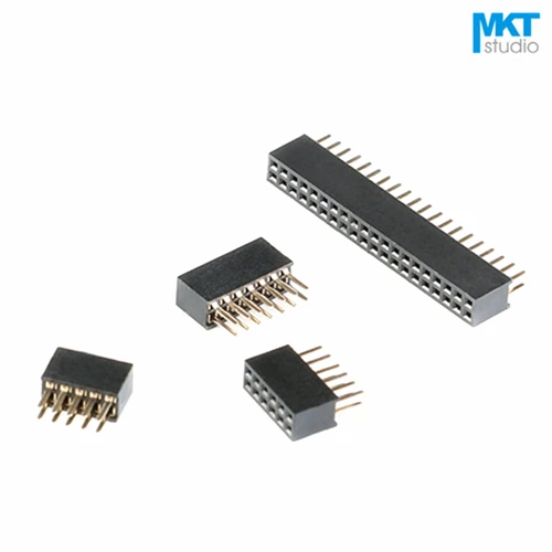 

100Pcs 1.27mm Pitch Double Row Straight Pins 4.3mm Female PTH Pin Header For Arduino 2x12P 2x14P 2x15P