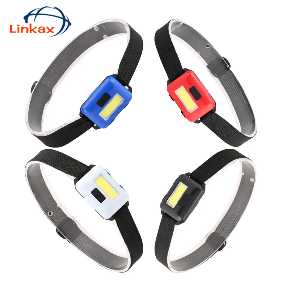 

Налобный фонарь Linkax Mini, 3 режима, работает от батареек ААА, для кемпинга
