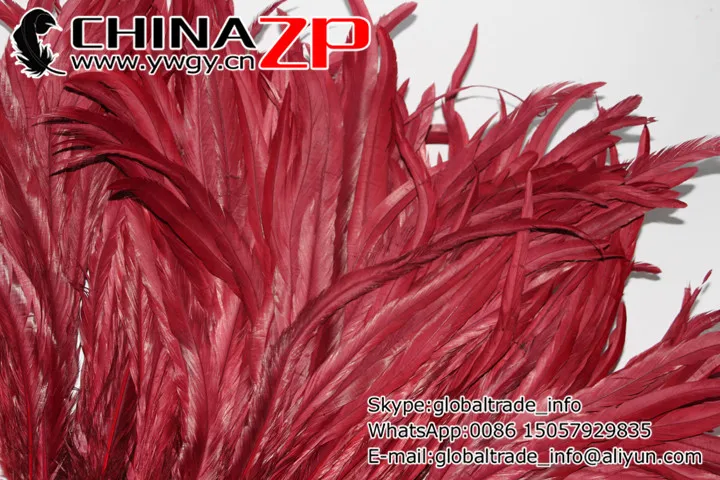 Exporting from CHINAZP Factory 200pieces/lot 30~35cm Length Party Decoration Fully Dyed Burgundy Rooster Tail Feathers | Дом и сад