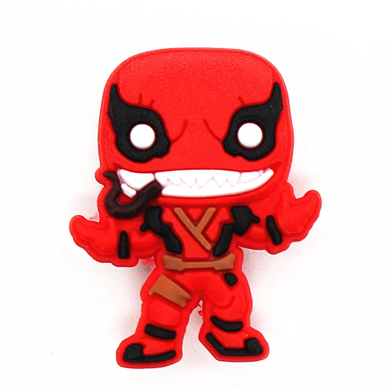 Распродажа, 1 шт., украшения для обуви в стиле Джокера, Deadpool, аксессуары для обуви, украшение для обуви в виде яда для croc jibz, Детские вечерние подарки на Рождество, DONG-3DP