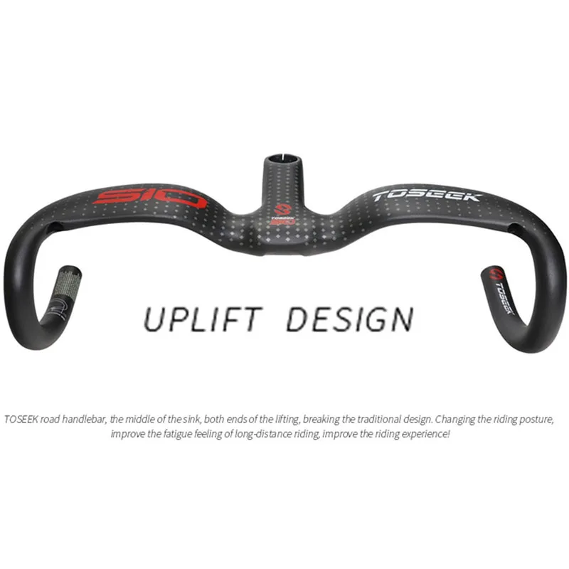 Руль велосипедный из углеродного волокна матовый/глянцевый цельный