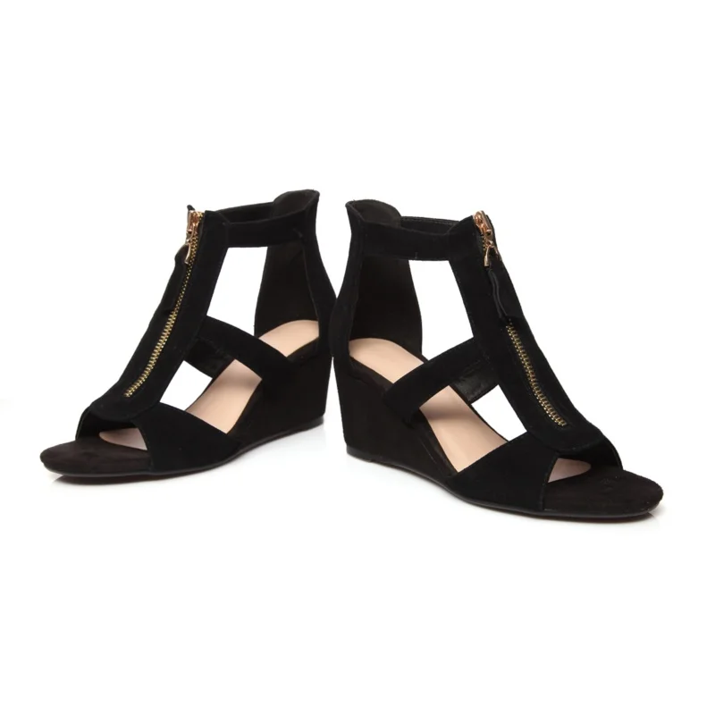 TWISEE замши пальца ноги щели дамы женская обувь сандалии мода лето Классика Клинья