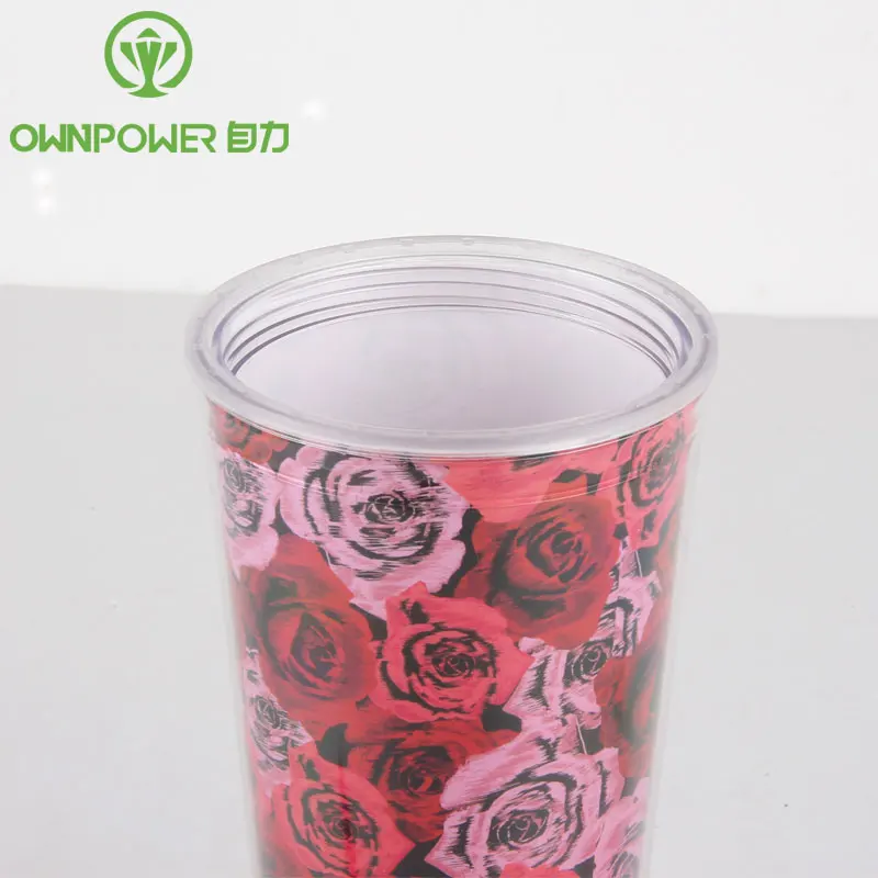 OWNPOWER бутылки для воды соломенные пластиковые прозрачные портативные Цветочные