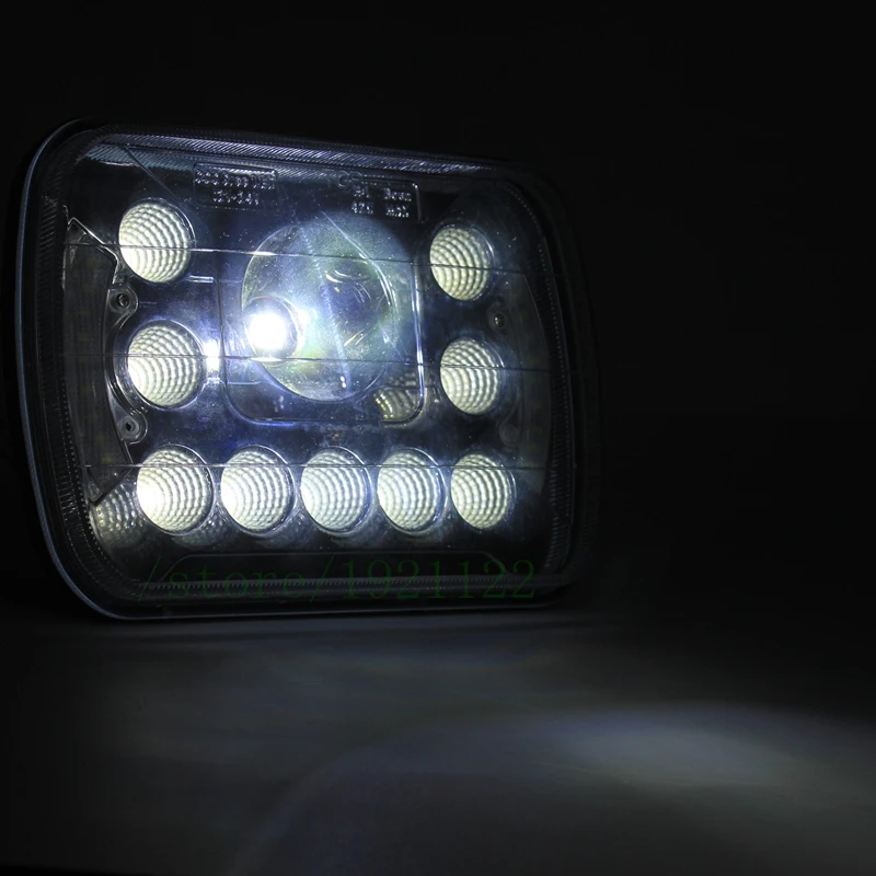 12 В/24 В 7 дюймов квадратная фара Led с кольцом Halo x 6 светодиодный 55 Вт передний