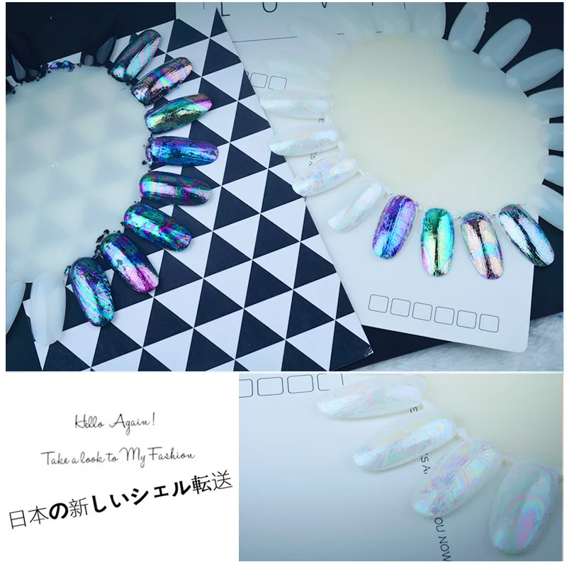 Новинка 2017 8 шт. наклейки для нейл-арта неравномерное изображение Авроры