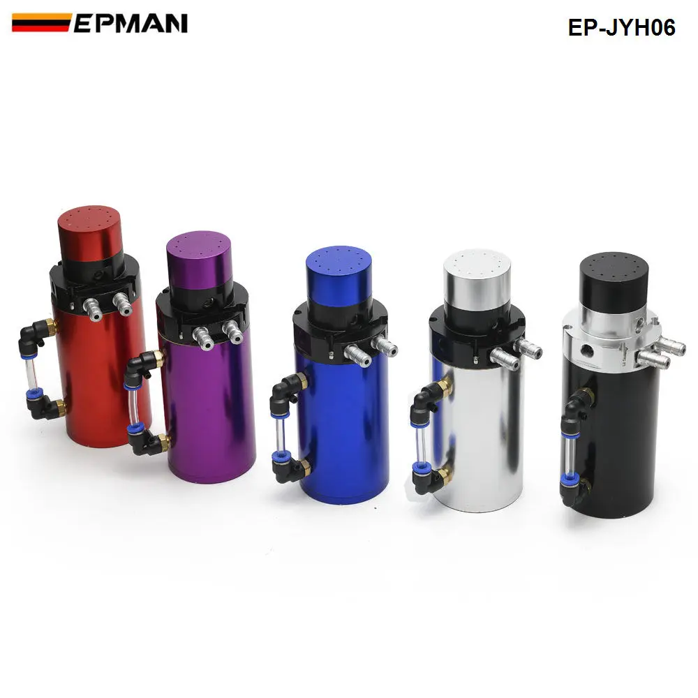 Epman двигатель Заготовка алюминиевый двигатель маслоуловитель Rservoir Breather Tank/Can с манометром EP-JYH06