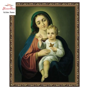 Golden Panno,Needlework,Embroidery,DIY Animal Painting,Cross
stitch,kits,11ct Madonna and child Cross-stitch,Sets For Embroidery