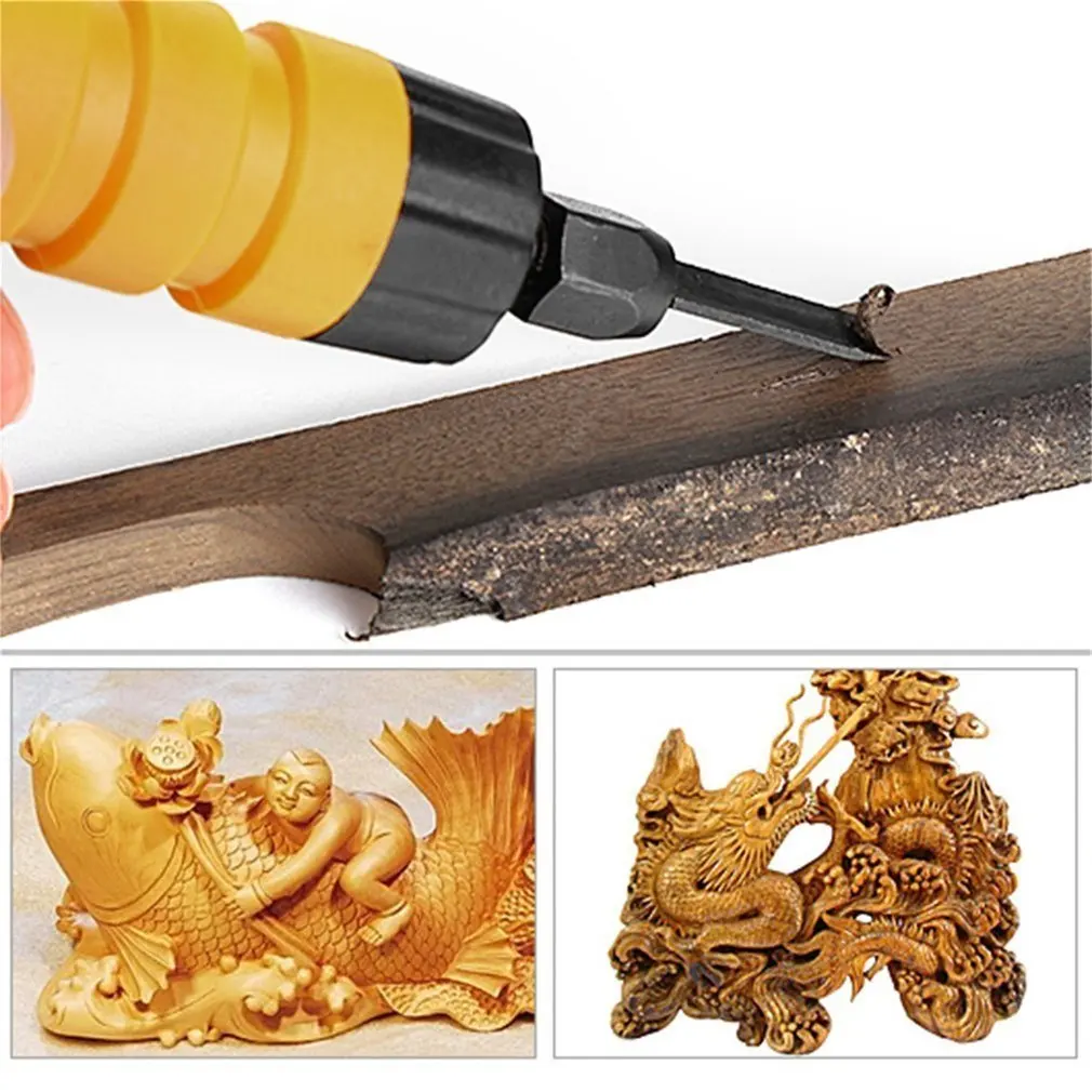 

Flexible Wood Chisel Carving Tool Set Furniture Wood Carving Tool Electric Chisel+5 Carving Tips Wrench Flexible Flex Shaft 1pc
