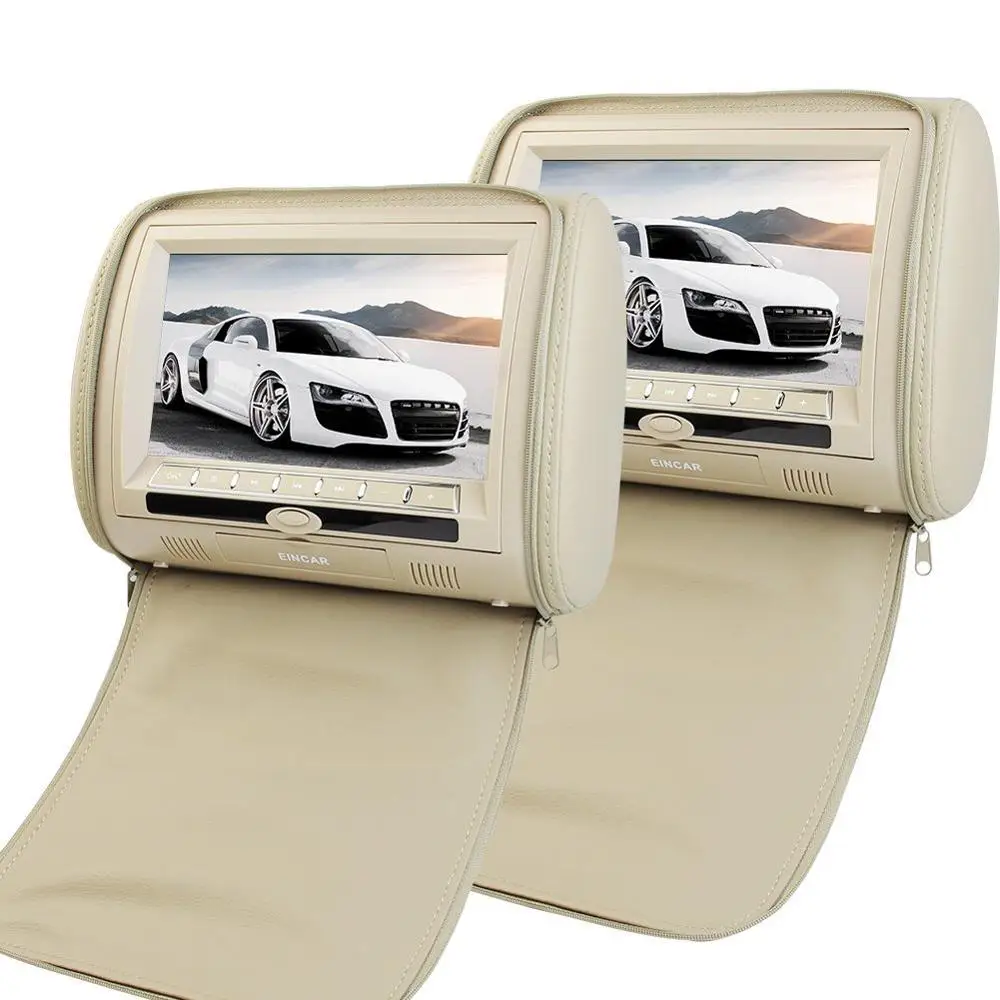 9 дюймовый универсальный для автомобиля подголовник видео плеер бежевый чехол на