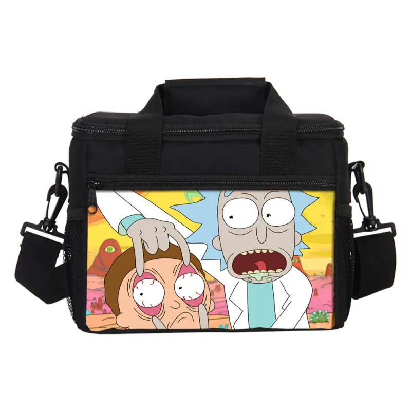 Rick And Morty/Сумка для обедов с принтом для мужчин и женщин, сумка для льда, модный Термоизолированный чехол для пикника, маленький Ланч-бокс, детский ледяной пакет - Цвет: 6