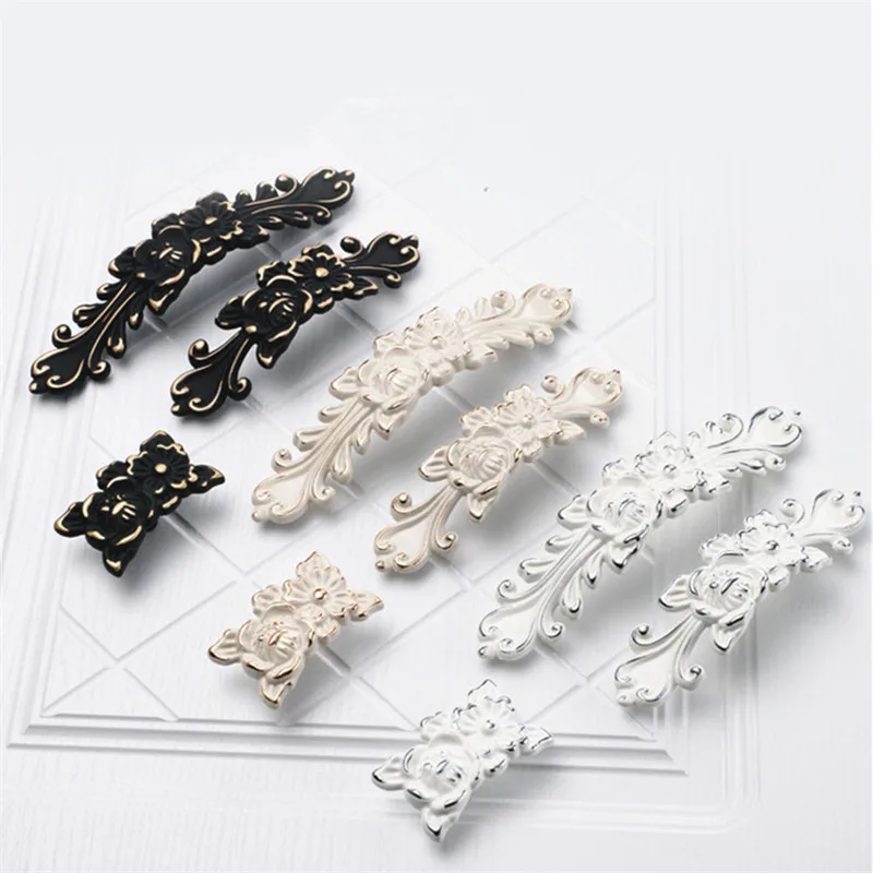 5 шт. мебельный шкаф ручки и классический ящик кухонный дверные Белый Золотой