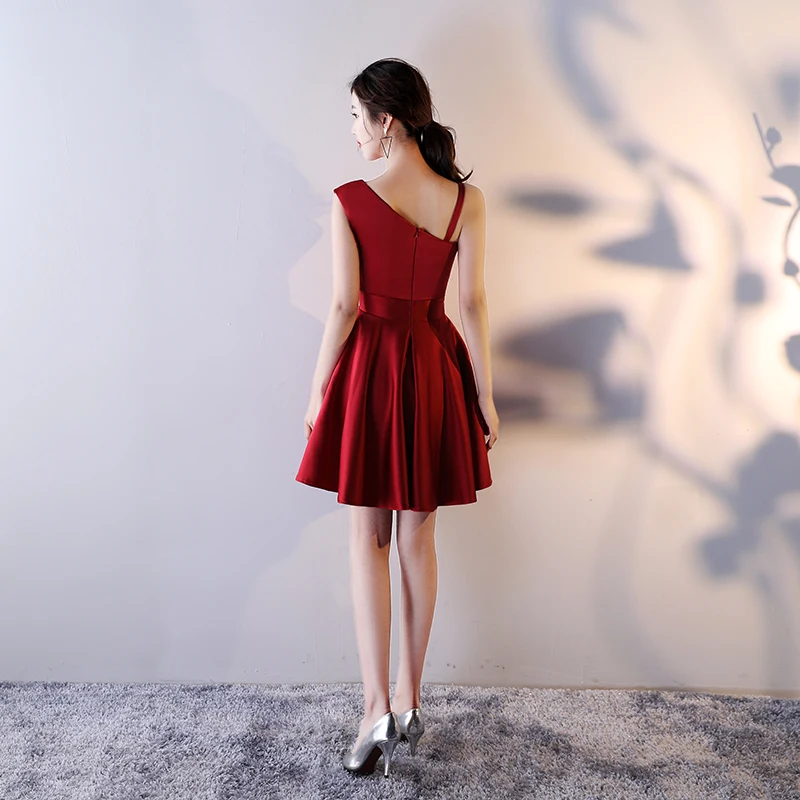 Женское короткое коктейльное платье DongCMY на одно плечо 2019|cocktail dresses|one shoulder cocktail