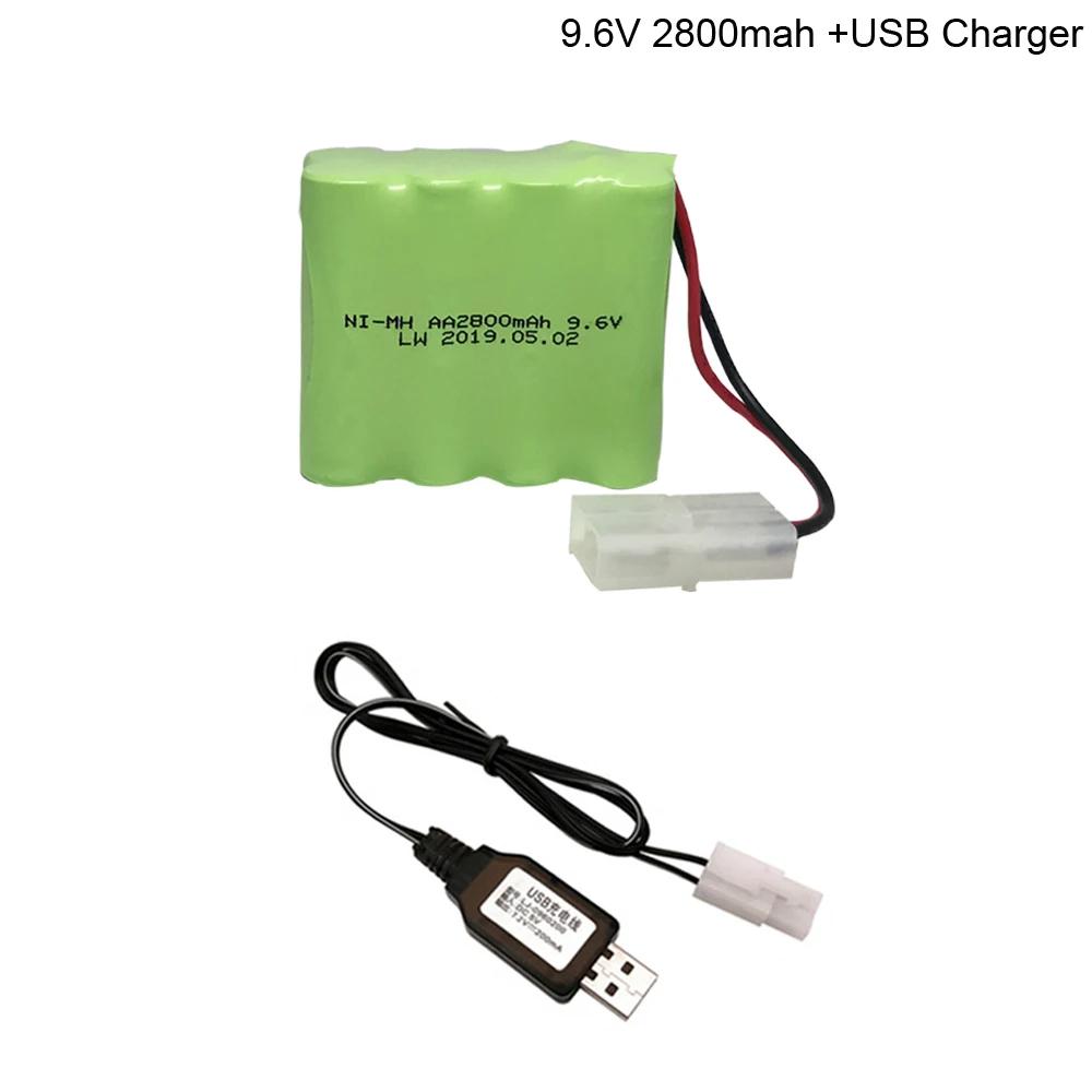 Аккумулятор NIMH 2800 мАч 9 6 В с зарядным устройством USB набор для игрушек пультом