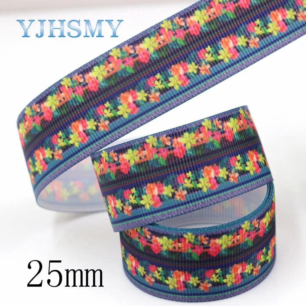 YJHSMY G 18925 1178 25/38/75 мм 10 ярдов весенние ленты с цветами термопечать grosgrain Подарочная