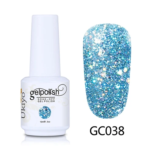 GC038 Ukiyo 15 мл шикарный цветной УФ-гель для ногтей замачиваемый полуперманентный Гель-лак Гибридный лак Эмаль лаковый лак 108 цветов - Цвет: GC038