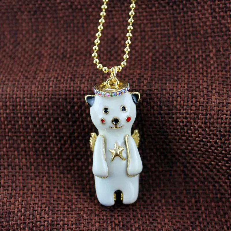 Fashion necklace 2014 new lovely and sweet pure fresh contracted white angel bear 130304 women's | Украшения и аксессуары