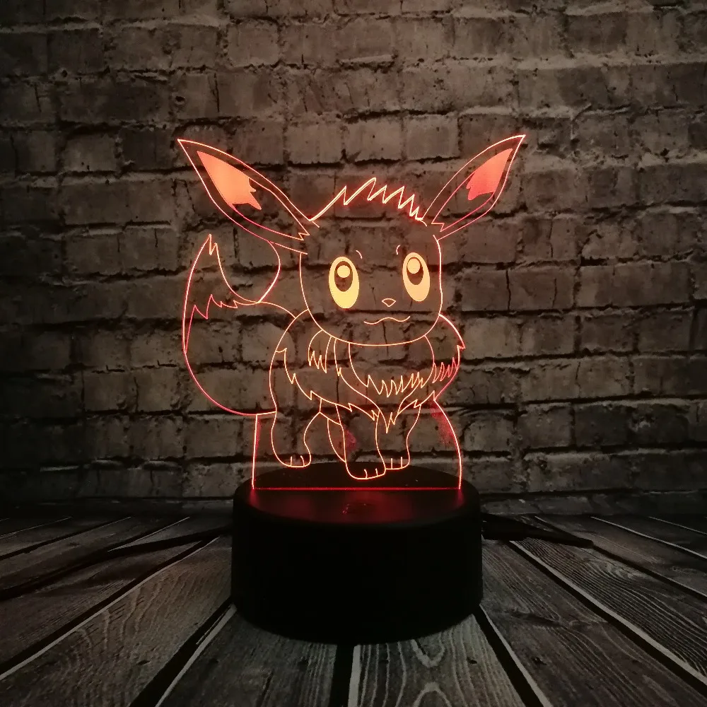Горячая Распродажа японских мультфильмов 3D USB Светодиодная лампа игры Pokemon Go