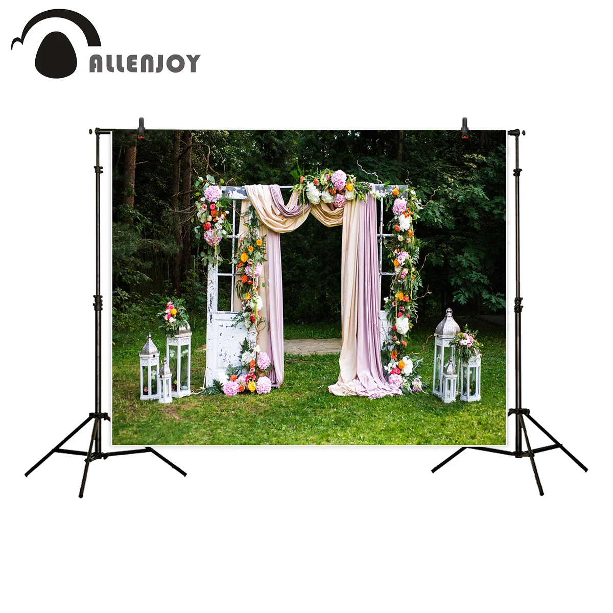 

Allenjoy фон для фотостудии трава Свадьба Цветок дверь дерево Любовь фотография фотосессия Фотофон