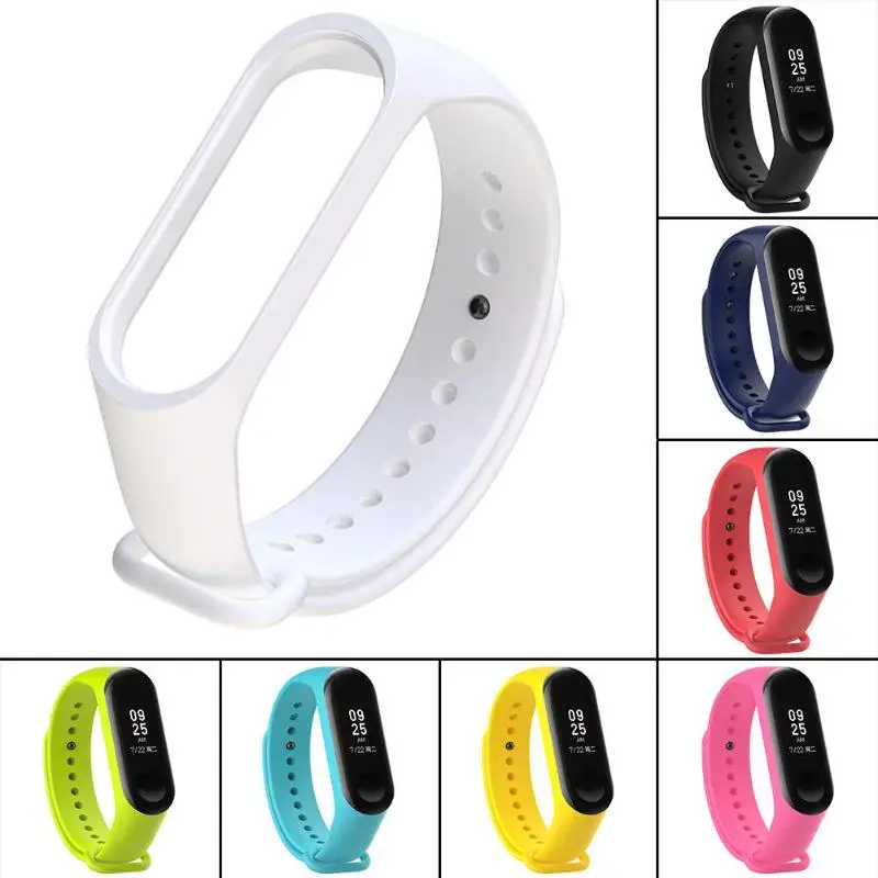 Сменный силиконовый ремешок 220 мм цветной для Xiaomi Miband 3 наручных часов умный