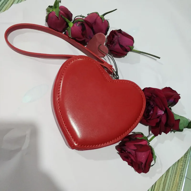 Любящее сердце порошок мешка нежная и свежая сумка для рук lovable heart shaped кошелек
