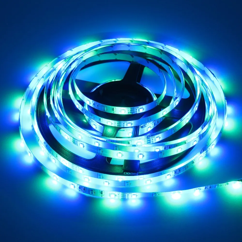 5 м 10 м 15 м RGB Светодиодные ленты SMD 2835 гибкий светодиодный лента DC 12V 60 светодиодный s/М веревочные струнные лампы светильник+ светодиодный контроллер+ Мощность адаптер